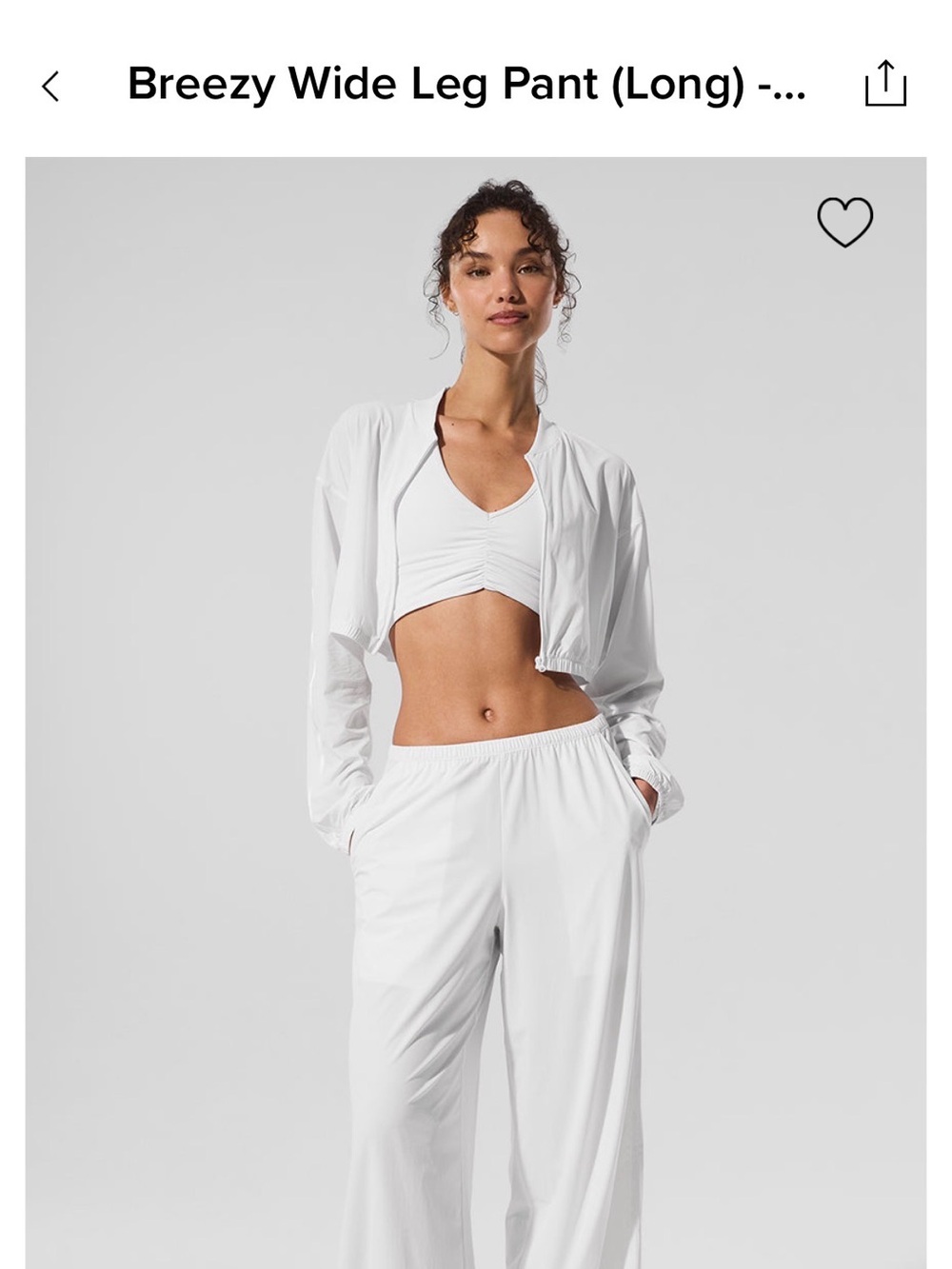 White Breezy Wide Leg in white